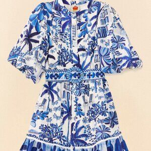Farm Rio, Sweet Rio Puff Sleeve Mini Dress